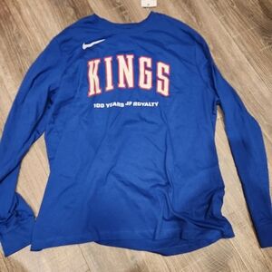 Nike NBA Sacramento Kings Blue City Edition Long Sleeve Shirt